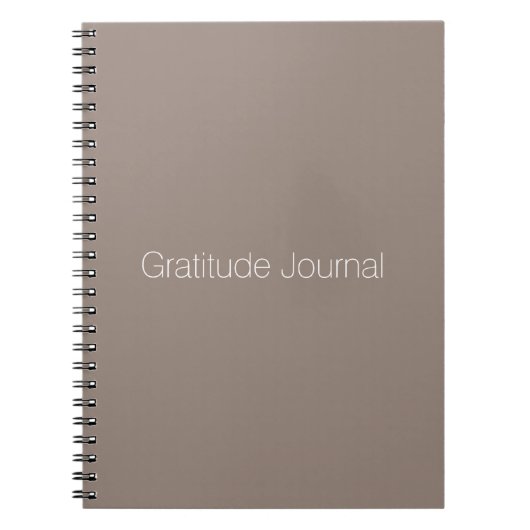 Minimalistisch greige beige custom gratitude journ notitieboek (Voorkant)