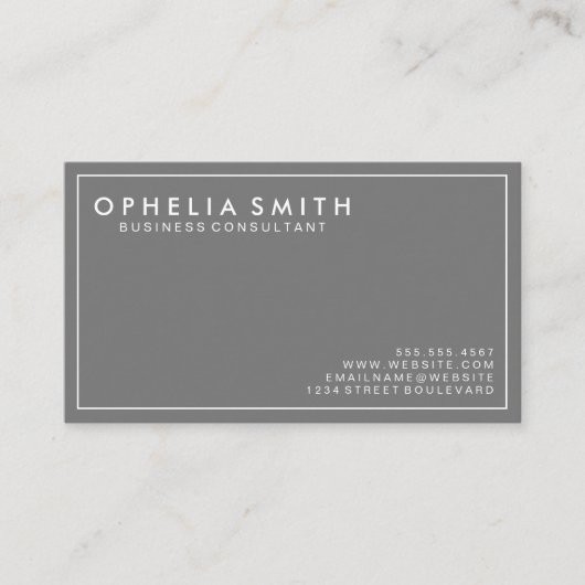 minimalistisch grensgebied | Bedrijfsleiding Visitekaartje (Voorkant)