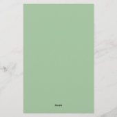 Minimalistisch grensmonogram voor Sage Green Two Briefpapier (Achterkant)