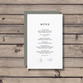 Minimalistisch Grieks bruiloft menu