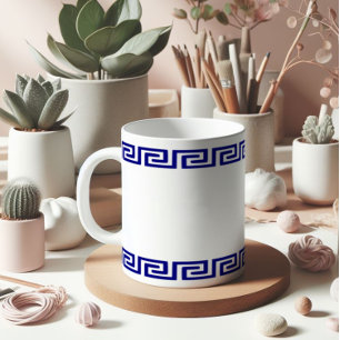 Minimalistisch Grieks patroon  II Koffiemok