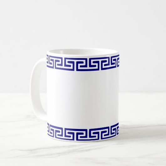 Minimalistisch Grieks patroon  III Koffiemok (Voorkant links)