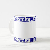 Minimalistisch Grieks patroon Koffiemok (Voorkant links)