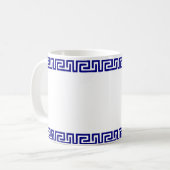 Minimalistisch Grieks Patroon  V Koffiemok (Voorkant links)