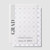 minimalistisch grijs Afstuderen Vellum Uitnodigingen (Offset (Uitnodiging))