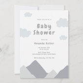 Minimalistisch grijs Baby shower Kaart (Voorkant)