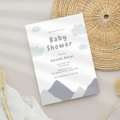 Minimalistisch grijs Baby shower Kaart