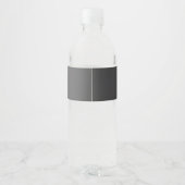 Minimalistisch grijs bedrijf Business Logo Branded Waterfles Etiket (Achterkant)