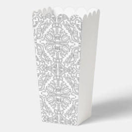 Minimalistisch grijs bloempatroon bedankdoosjes