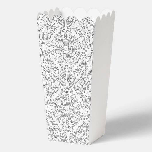 Minimalistisch grijs bloempatroon bedankdoosjes (Achterkant)