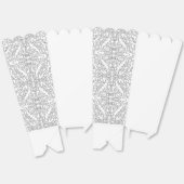 Minimalistisch grijs bloempatroon bedankdoosjes (Ongevouwen)