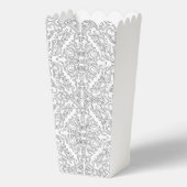Minimalistisch grijs bloempatroon bedankdoosjes (Voorkant)