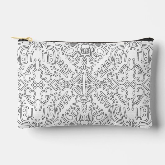 Minimalistisch grijs bloempatroon etui (Voorkant)