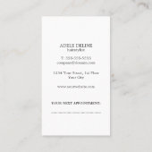 Minimalistisch Grijs Bord Roze Afspraak Haarstylis Afsprakenkaartje (Achterkant)