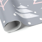 Minimalistisch grijs elegant kerstpatroon cadeaupapier (Rol Hoek)