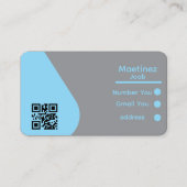 Minimalistisch grijs en blauw Visitekaartje (Achterkant)