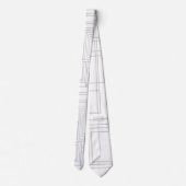 Minimalistisch grijs en wit Geometrisch stijlvol S Stropdas (Achterkant)