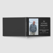 Minimalistisch grijs en wit in liefdevolle geheuge gastenboek (Volledig)