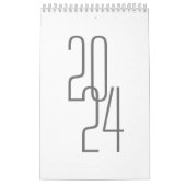 Minimalistisch grijs en wit kalender (Hoes)