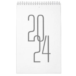 Minimalistisch grijs en wit kalender