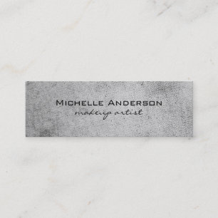 Minimalistisch grijs foliescanvas mini visitekaartje