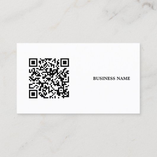 Minimalistisch grijs gebold monogram QR-code consu Visitekaartje (Achterkant)