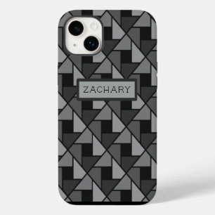 Minimalistisch grijs Geometrisch Hoesje-Mate iPhon