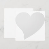 Minimalistisch grijs groot hart Modern elegant sch (Voorkant / Achterkant)