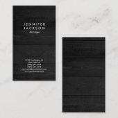Minimalistisch grijs hout Modern Plain Professiona Visitekaartje (Voorkant / Achterkant)