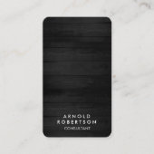 Minimalistisch grijs hout Modern Stijlvol elegant Visitekaartje (Voorkant)