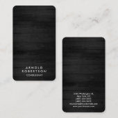 Minimalistisch grijs hout Modern Stijlvol elegant Visitekaartje (Voorkant / Achterkant)