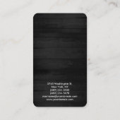 Minimalistisch grijs hout Modern Stijlvol elegant Visitekaartje (Achterkant)