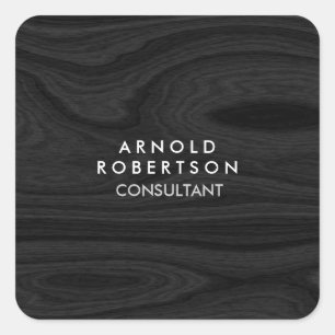 Minimalistisch grijs houten vloerontwerp Modern El Vierkante Sticker