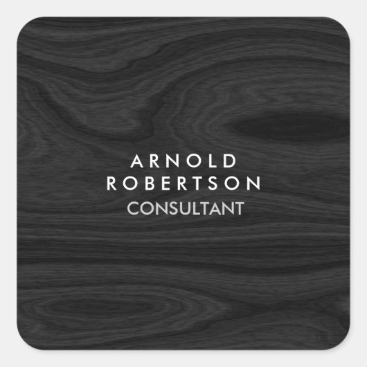 Minimalistisch grijs houten vloerontwerp Modern El Vierkante Sticker (Voorkant)