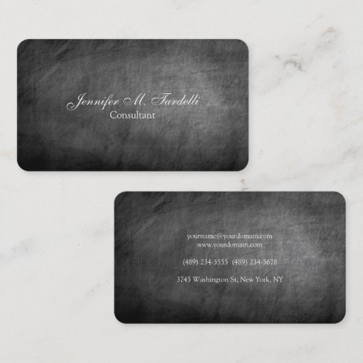 Minimalistisch grijs kleurenbord visitekaartje (Voorkant / Achterkant)