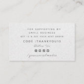 Minimalistisch grijs kraftpapier Hartelijk dank en Visitekaartje (Achterkant)