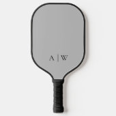 Minimalistisch grijs legant monogram pickleball paddle (Voorkant)