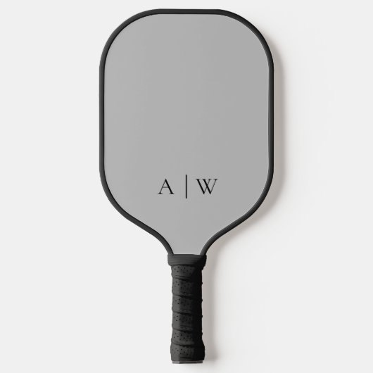 Minimalistisch grijs legant monogram pickleball paddle (Voorkant)