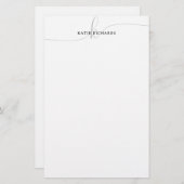 Minimalistisch grijs logo briefpapier (Voorkant / Achterkant)