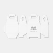 Minimalistisch Grijs Monogram Naam en Datum Bruilo Bedankdoosjes (Uitgevouwen)