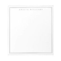 Minimalistisch grijs monogram twee rand