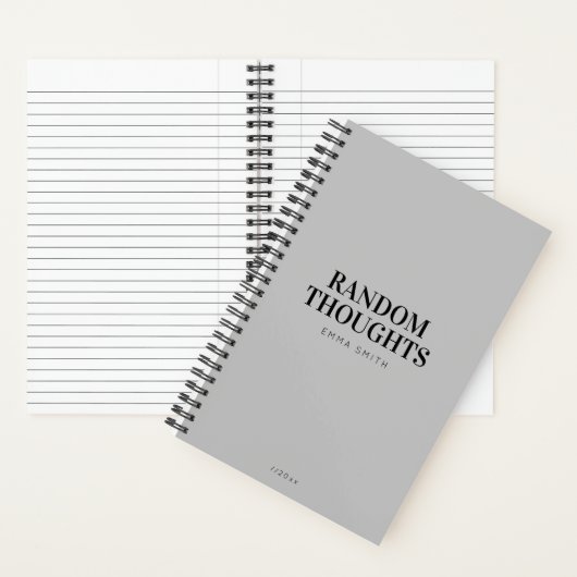 Minimalistisch grijs Notitieboek (Binnen)