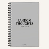 Minimalistisch grijs Notitieboek (Voorkant)