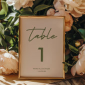 Minimalistisch grijs olijfgroen bruiloft kaart