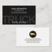 Minimalistisch grijs Oversize vrachtwagensignaal Visitekaartje (Voorkant / Achterkant)