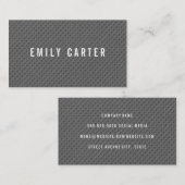 Minimalistisch grijs patroon visitekaartje (Voorkant / Achterkant)
