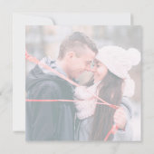 Minimalistisch grijs vierkant fotobruiloft save the date (Achterkant)