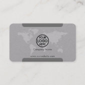 Minimalistisch grijs Visitekaartje met Logo (Voorkant)