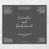 Minimalistisch grijs waterdicht cosmetica flesetik sparkling wijnetiket (Enkel label)