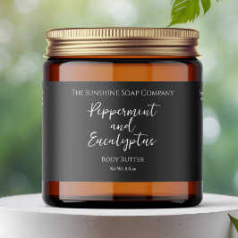 Minimalistisch grijs waterdicht cosmetica potje la waterfles etiket